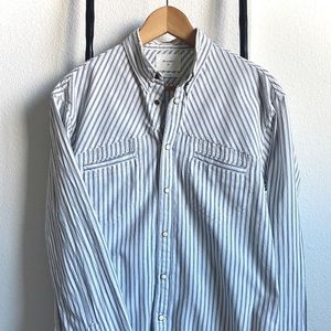 Billy Reid button down Striped shirt -size medium